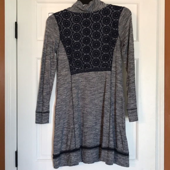 ANTHROPOLOGIE Saturday Sunday Navy Blue Cowl Neck Dress Size Small - Picture 5 of 7